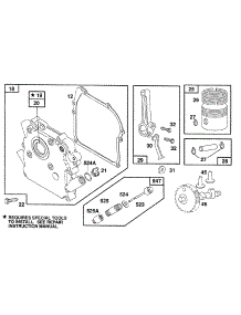 Crankcase Cover, Piston Grp. parts for Briggs & Stratton Engine 082332-0151-01 from AppliancePartsPros.com
