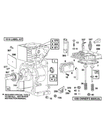 Cylinder,Cylinder Head parts for Briggs & Stratton Engine 082332-0151-01 from AppliancePartsPros.com