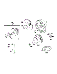 Flywheel And Clutch Assy. parts for Briggs & Stratton Engine 082332-0151-01 from AppliancePartsPros.com