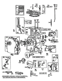 Cylinder,Mufflers,Piston parts for Briggs & Stratton Engine 082432-4070-01 from AppliancePartsPros.com