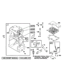 Cylinder, Head parts for Briggs & Stratton Engine 083412-0105-02 from AppliancePartsPros.com
