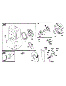 Blower Hsg, Rewind, Flywheel parts for Briggs & Stratton Engine 083412-0105-03 from AppliancePartsPros.com