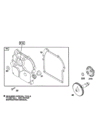 Crankcase Cover, Cam parts for Briggs & Stratton Engine 083412-0105-04 from AppliancePartsPros.com