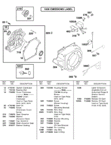 Blower Housing, Crankcase Cover / Sump parts for Briggs & Stratton Engine 085432-0278-E1 from AppliancePartsPros.com