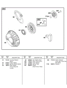 Rewind Starter parts for Briggs & Stratton Engine 085462-0072-01 from AppliancePartsPros.com