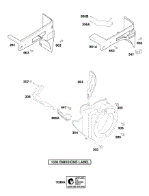 Blower Housing parts for Briggs & Stratton Engine 086432-0139-B1 from AppliancePartsPros.com