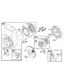 Blower Hsg, Flywheel parts for Briggs & Stratton Engine 090102-0126-01 from AppliancePartsPros.com