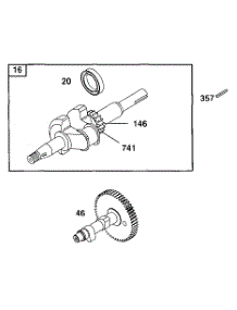 Crank, Cam parts for Briggs & Stratton Engine 090112-0005-01 from AppliancePartsPros.com