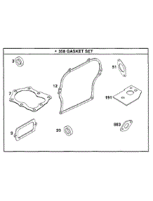 Gasket Set parts for Briggs & Stratton Engine 090112-0022-01 from AppliancePartsPros.com