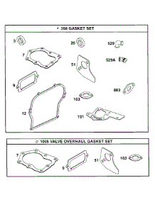 Gasket Set parts for Briggs & Stratton Engine 090202-0100-01 from AppliancePartsPros.com