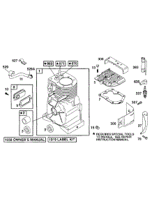 Cylinder, Head parts for Briggs & Stratton Engine 090202-0104-01 from AppliancePartsPros.com
