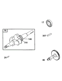 Crank, Cam parts for Briggs & Stratton Engine 090212-0100-01 from AppliancePartsPros.com