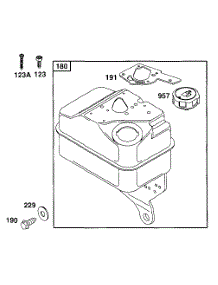Fuel Tank parts for Briggs & Stratton Engine 090232-0107-01 from AppliancePartsPros.com