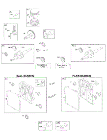 Camshaft, Crankcase Cover / Sump, Crankshaft, Piston / Rings / Connecting Rod parts for Briggs & Stratton Engine 091232-0118-02 from AppliancePartsPros.com