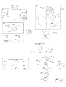 Camshaft, Carburetor, Carburetor Overhaul Kit, Crankcase Cover / Sump, Crankshaft, Piston / Rings / Connecting Rod parts for Briggs & Stratton Engine 091412-0130-B1 from AppliancePartsPros.com