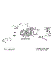 Cylinder Assy.,High Oil Fill parts for Briggs & Stratton Engine 091708-0180-01 from AppliancePartsPros.com