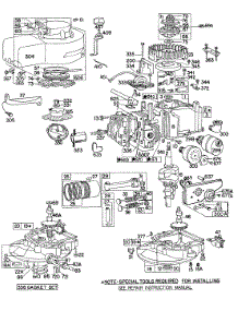 Cylinder,Sumps,Piston,Mufflers parts for Briggs & Stratton Engine 092508-0758-99 from AppliancePartsPros.com