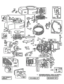 Cylinder,Mufflers,Piston Grp parts for Briggs & Stratton Engine 092907-5316-01 from AppliancePartsPros.com