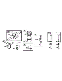 Crankshaft, Piston Grp, Cam parts for Briggs & Stratton Engine 093232-0540-01 from AppliancePartsPros.com