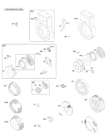 Blower Housing / Shrouds, Flywheel, Rewind Starter parts for Briggs & Stratton Engine 093412-0011-02 from AppliancePartsPros.com