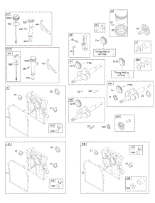 Camshaft, Crankcase Cover / Sump, Crankshaft, Lubrication, Piston / Rings / Connecting Rod parts for Briggs & Stratton Engine 093452-0049-01 from AppliancePartsPros.com
