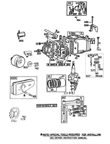 Cylinder,Mufflers,Piston Grp parts for Briggs & Stratton Engine 093502-5171-99 from AppliancePartsPros.com