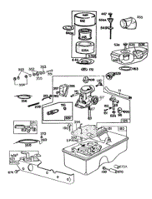 Carburetor,Fuel Tank, A / C Grp. parts for Briggs & Stratton Engine 093507-5159-99 from AppliancePartsPros.com