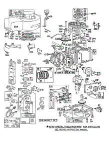 Cylinder,Sumps,Piston,Mufflers parts for Briggs & Stratton Engine 093508-0196-99 from AppliancePartsPros.com