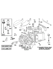 Cylinder,Cylinderhead,Guards parts for Briggs & Stratton Engine 093902-0153-99 from AppliancePartsPros.com