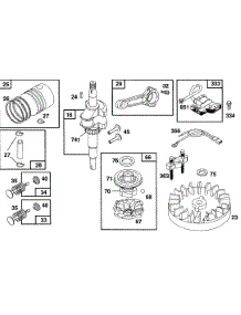 Crankshaft,Piston Grp,Elect. parts for Briggs & Stratton Engine 093902-3611-01 from AppliancePartsPros.com