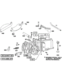 Cylinder,Cylinderhead,Guards parts for Briggs & Stratton Engine 093902-3612-01 from AppliancePartsPros.com