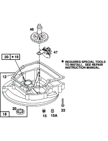 Sump Base Assembly parts for Briggs & Stratton Engine 093902-3612-01 from AppliancePartsPros.com