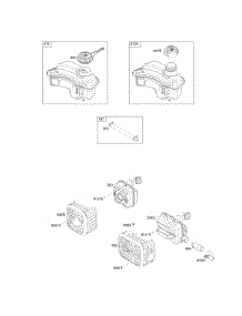 Exhaust System, Fuel Supply parts for Briggs & Stratton Engine 093J02-0007-H1 from AppliancePartsPros.com