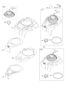 Blower Housing, Rewind Starter parts for Briggs & Stratton Engine 093J02-0014-H1 from AppliancePartsPros.com