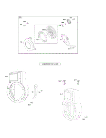 Blower Housing / Shrouds, Rewind Starter parts for Briggs & Stratton Engine 094032-0036-B1 from AppliancePartsPros.com