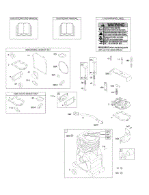 Cylinder, Cylinder Head, Gasket Set - Engine, Gasket Set - Valve, Operator's Manual, Warning Label parts for Briggs & Stratton Engine 094052-0119-E1 from AppliancePartsPros.com