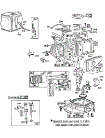 Cylinder,Sumps,Piston,Mufflers parts for Briggs & Stratton Engine 094508-0153-99 from AppliancePartsPros.com