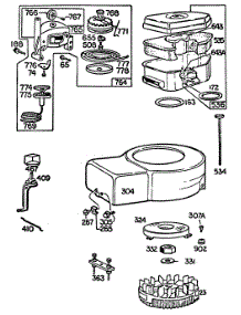 Blower Hsg,Vert. Pull, A / C parts for Briggs & Stratton Engine 094908-0165-99 from AppliancePartsPros.com
