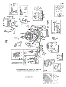 Cylinder,Mufflers,Piston Grp parts for Briggs & Stratton Engine 094908-5902-02 from AppliancePartsPros.com