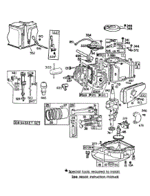 Cyl, Mufflers, Piston, Sump parts for Briggs & Stratton Engine 094988-0158-99 from AppliancePartsPros.com