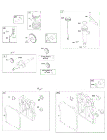 Camshaft, Crankcase Cover / Sump, Crankshaft, Lubrication, Piston / Rings / Connecting Rod parts for Briggs & Stratton Engine 095212-0194-E1 from AppliancePartsPros.com