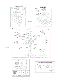 Carburetor, Carburetor Overhaul Kit, Fuel Supply parts for Briggs & Stratton Engine 095212-0244-E1 from AppliancePartsPros.com