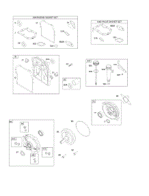 Crankcase Cover / Sump, Gear Reduction, Lubrication, Gasket Set - Engine, Gasket Set - Valve parts for Briggs & Stratton Engine 095312-0266-E1 from AppliancePartsPros.com