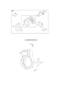Blower Housing / Shrouds, Rewind Starter parts for Briggs & Stratton Engine 095432-0112-E1 from AppliancePartsPros.com