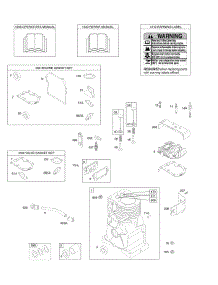 Cylinder, Cylinder Head, Gasket Set - Engine, Gasket Set - Valve, Operator's Manual, Warning Label parts for Briggs & Stratton Engine 095432-0540-B1 from AppliancePartsPros.com