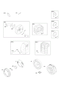 Exhaust System, Flywheel parts for Briggs & Stratton Engine 095452-0549-B1 from AppliancePartsPros.com