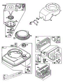 Fuel, Muffler, Rewind parts for Briggs & Stratton Engine 095732-0110-99 from AppliancePartsPros.com