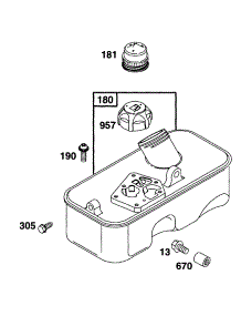 Fuel Tank parts for Briggs & Stratton Engine 095902-3139-02 from AppliancePartsPros.com