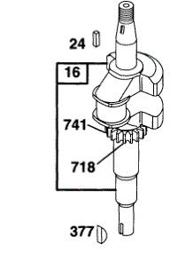 Crankshaft parts for Briggs & Stratton Engine 095902-3184-01 from AppliancePartsPros.com