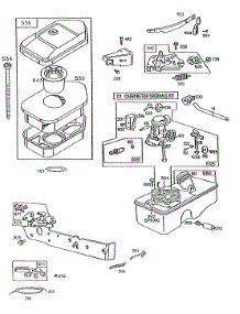 Carb,Air Cleaner,Fuel Tank parts for Briggs & Stratton Engine 096502-3100-01 from AppliancePartsPros.com